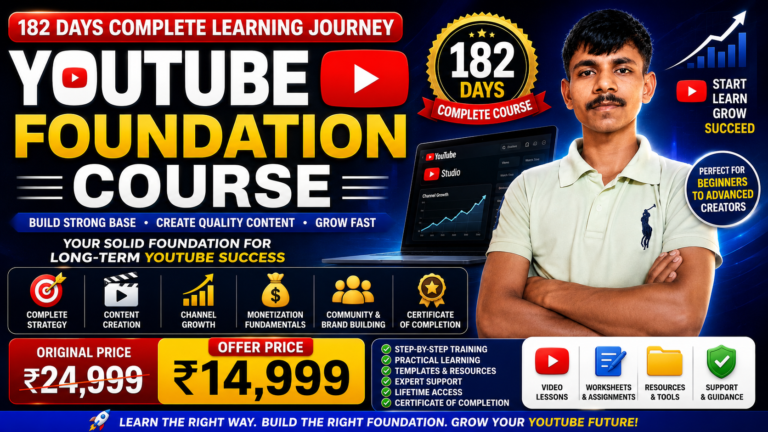 182-Day Complete YouTube Channel Building Program