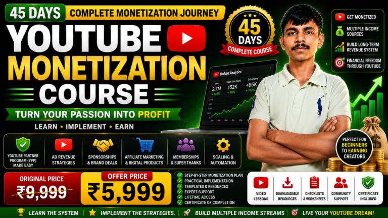 45-Day Complete YouTube Revenue Building Program
